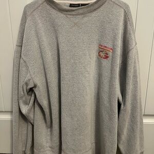 Gray Ribbed Georgia Bulldog Women’s Sweater